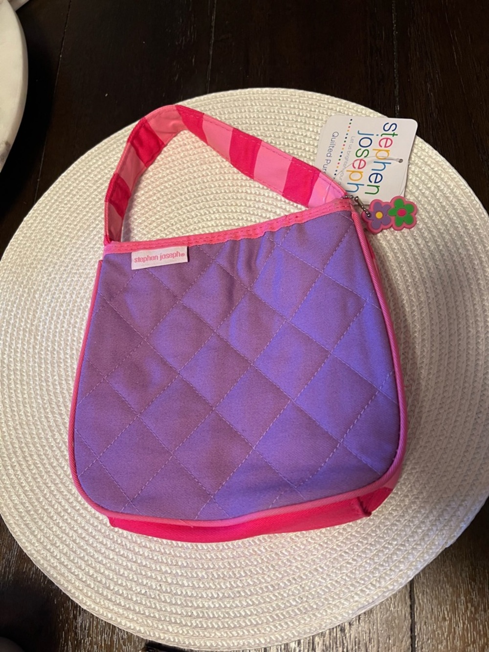 Stephen Joseph Kids Quilted Pink & Purple Butterfly Bag - Personalized Kinsley - Picture 3 of 4